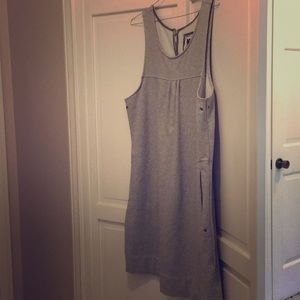 Gray sweatshirt sleeveless dress